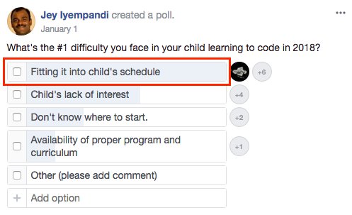jey coding challenges survey on facebook