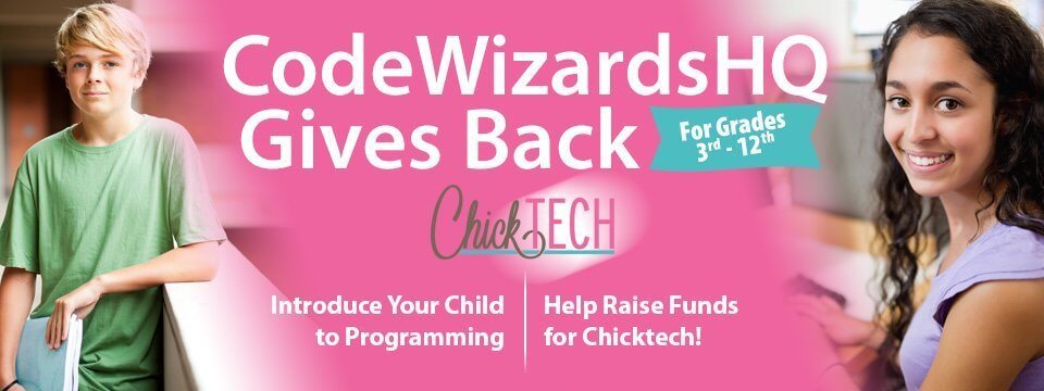 CodeWizardsHQ and ChickTech partnership banner