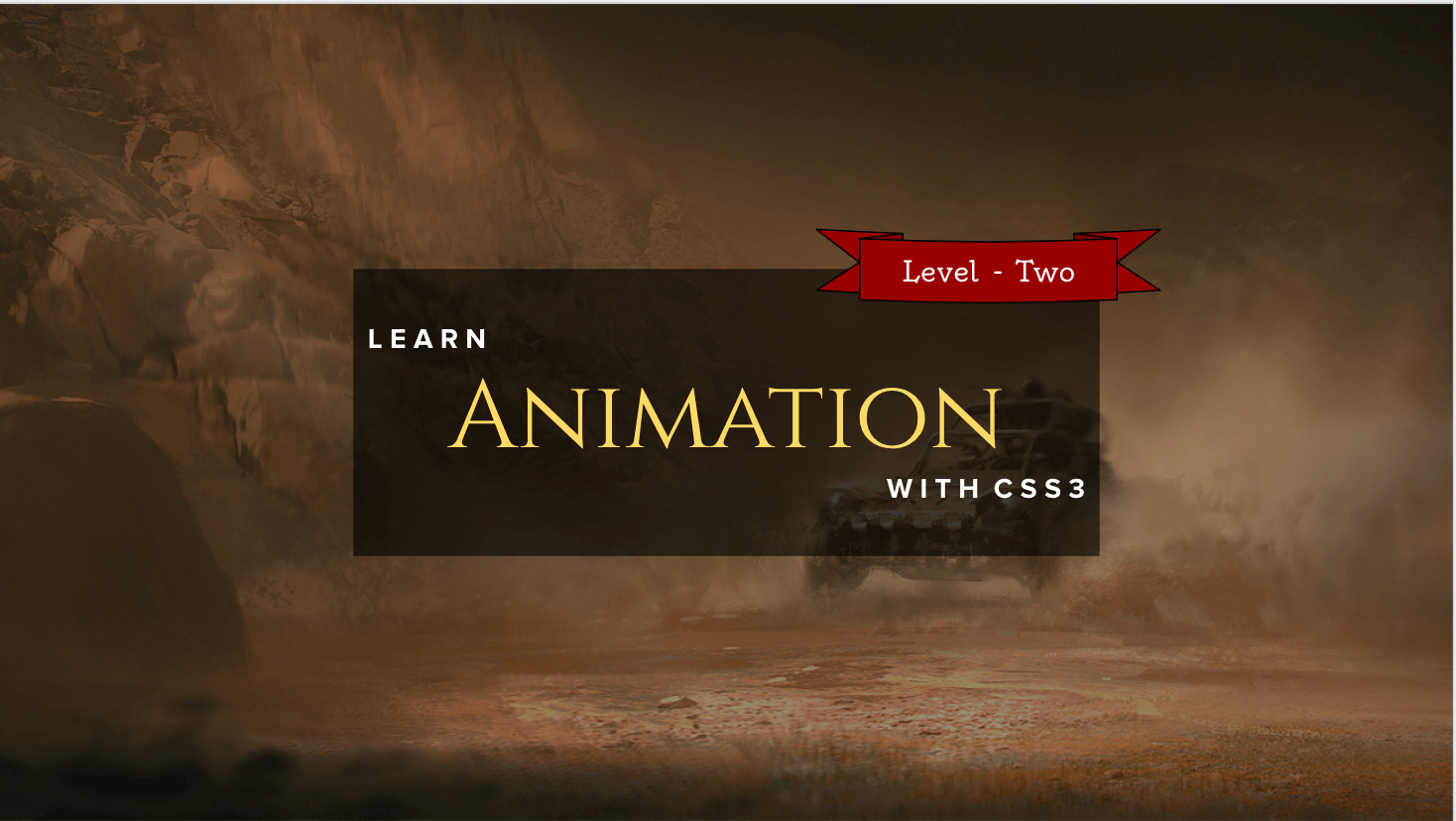 Learn Animation with CSS3