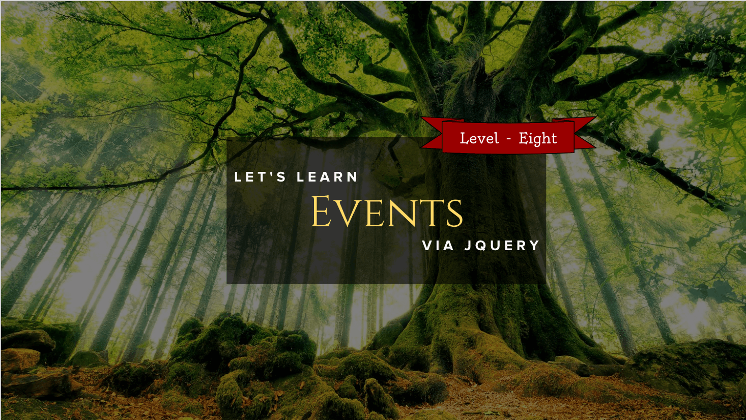 Events using JQuery