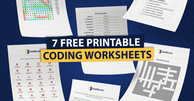 7 free printable coding worksheets for kids codewizardshq