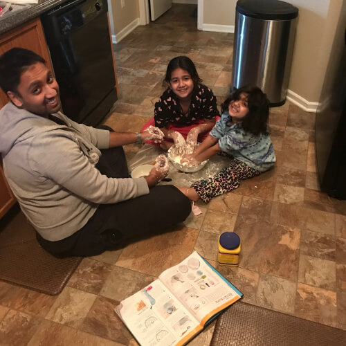 Parv with kids