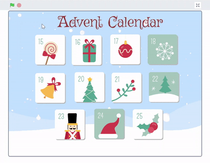 Complete scratch holiday calendar