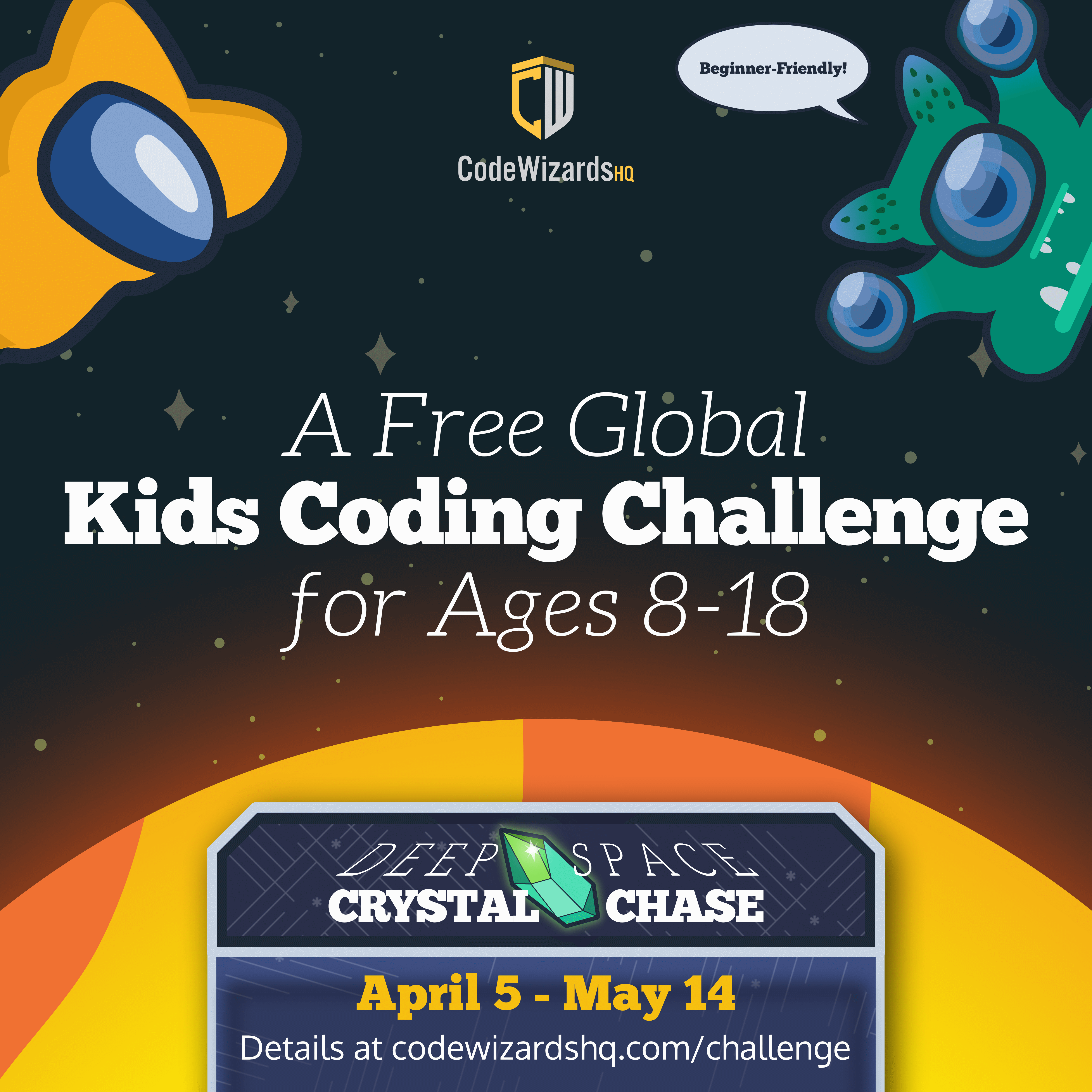 Free kids coding challenge poster