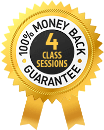 4 session money back guarantee seal