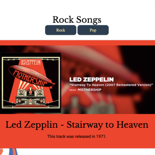 Rock and Pop Music Player