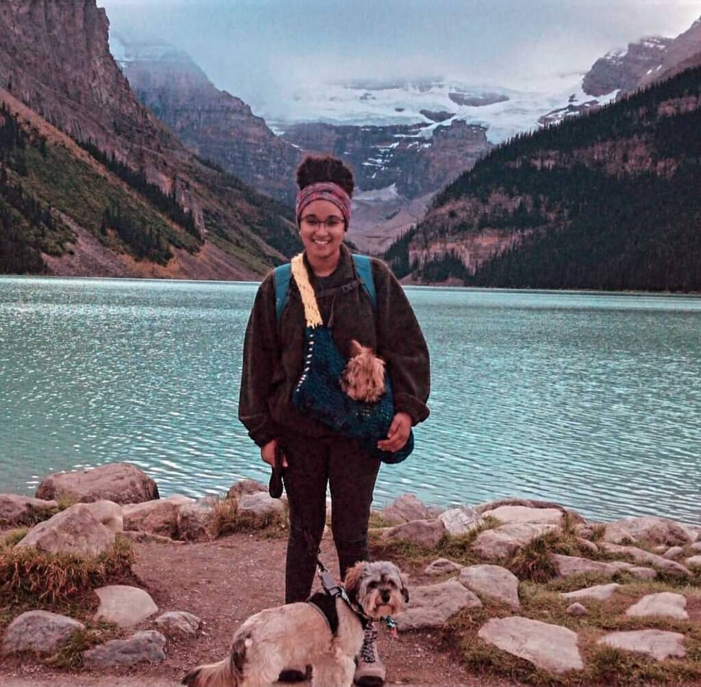 Cynthia with dogs