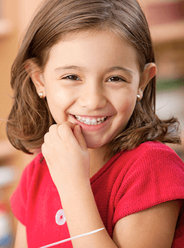 elementary school girl brown hair
