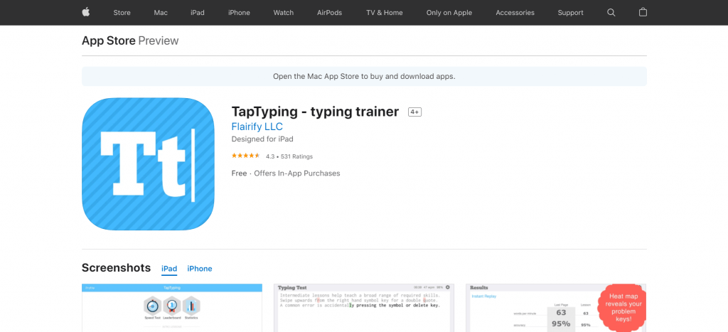 TapTyping app