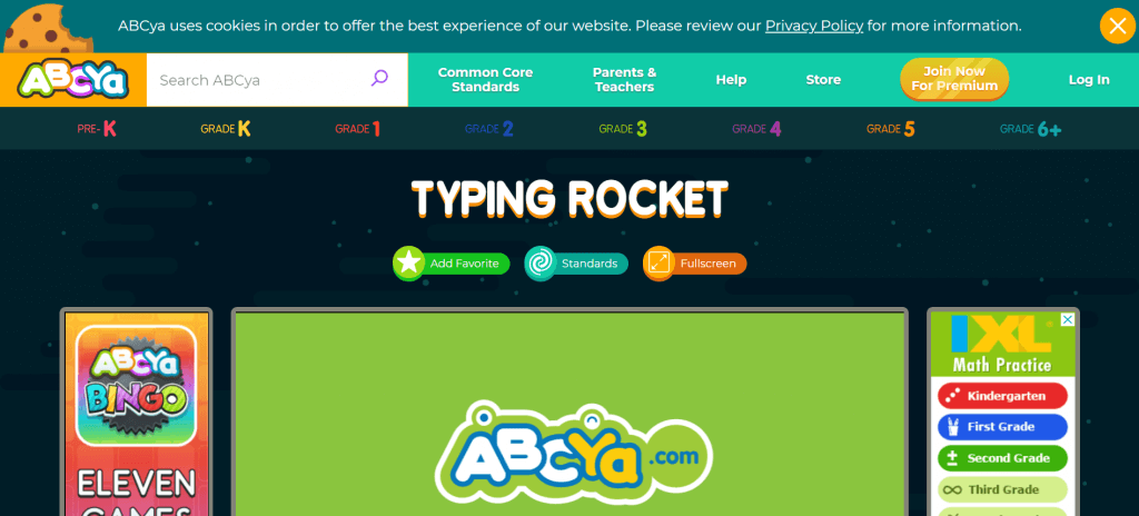 Typing Rocket app for kids
