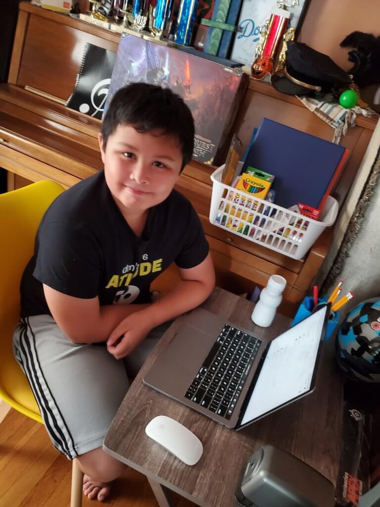 Patrick with computer