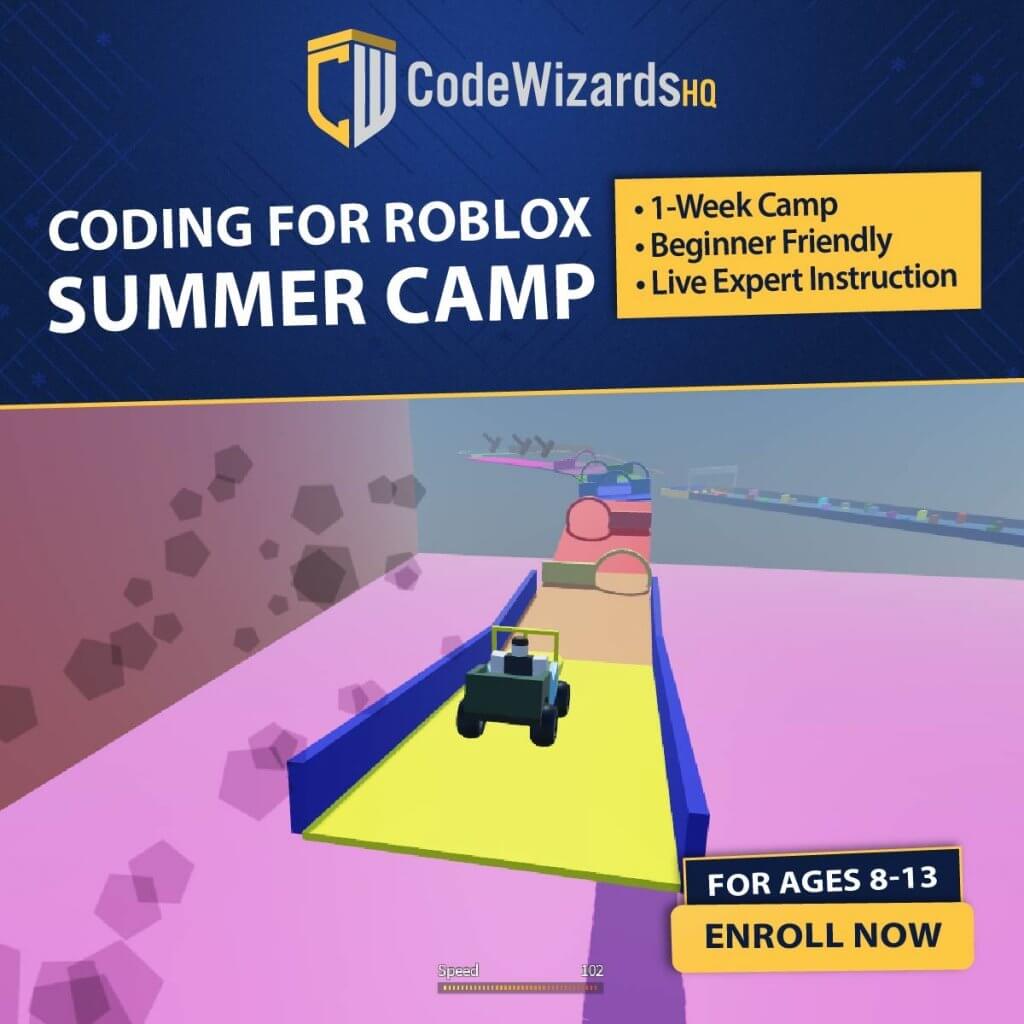 Roblox summer camp enroll graphic