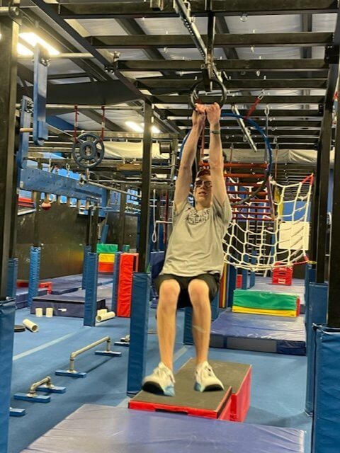 Practicing for American Ninja Warrior.