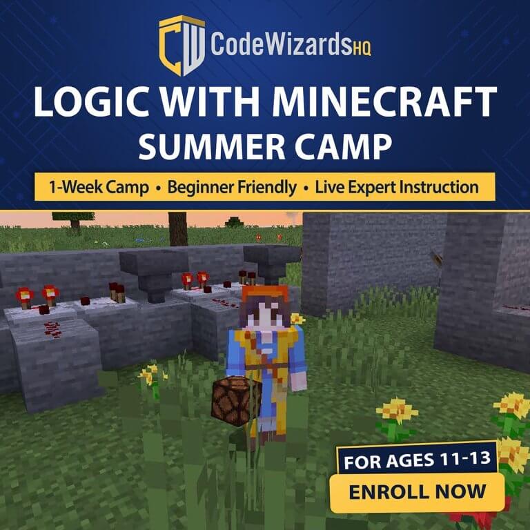 1-Week Minecraft Camp | Live Summer Coding Camp | Ages 8-13