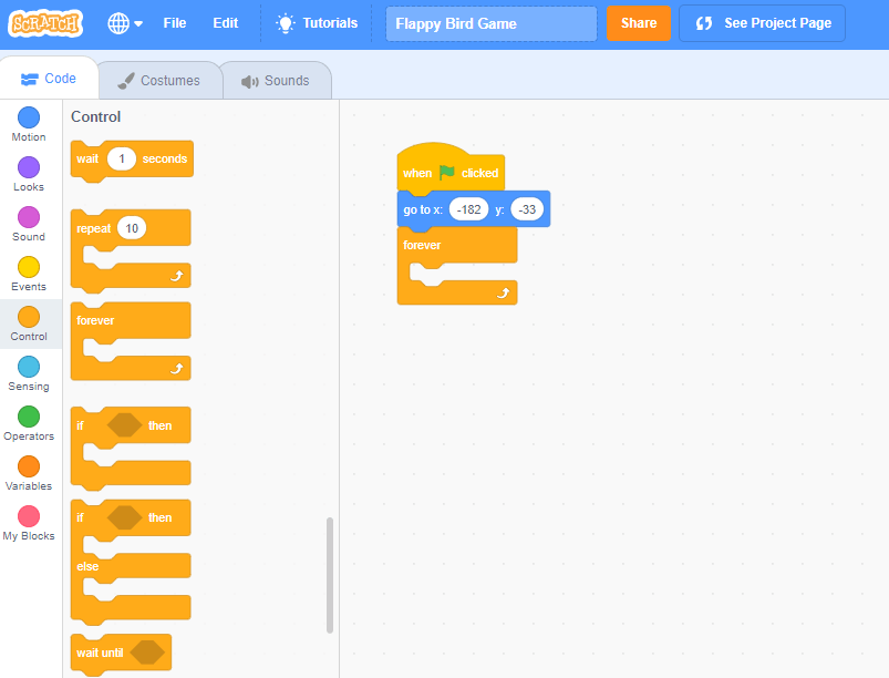 How to Make Flappy Bird on Scratch