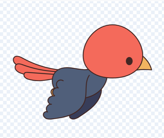 Bird sprite pixels