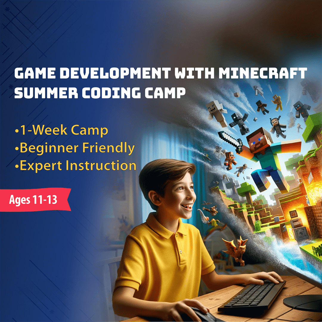 summer minecraft coding camp for ages 11-13