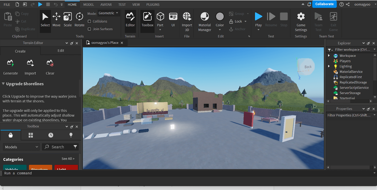 roblox studio interface