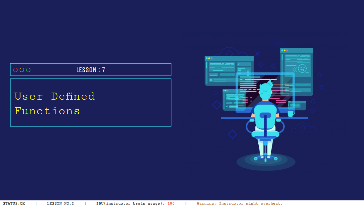 Python class, User Defined Functions