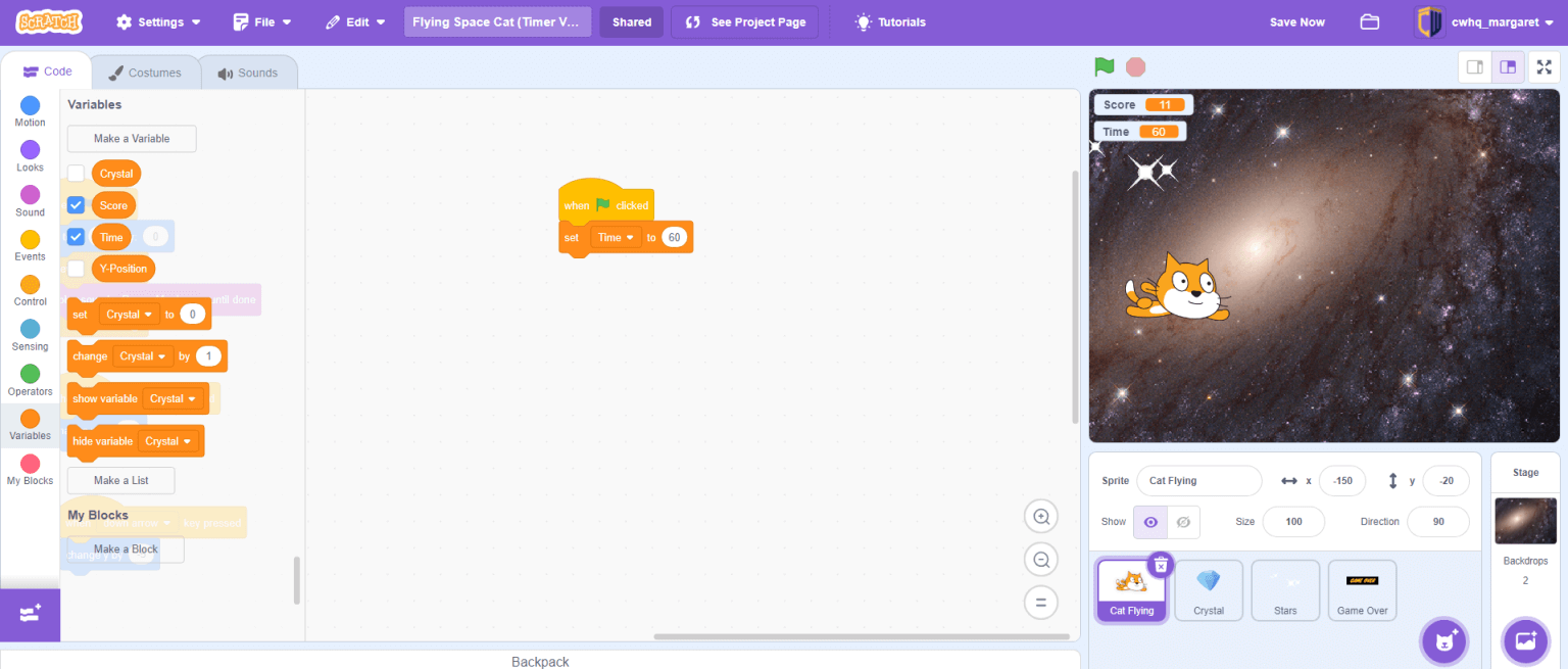 How to Make a Timer in Scratch - CodeEarly Club