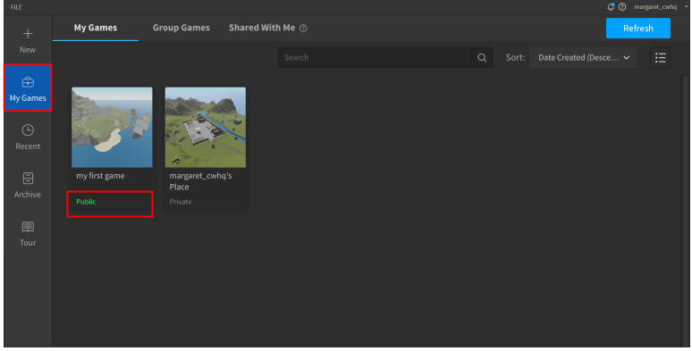 view game status
