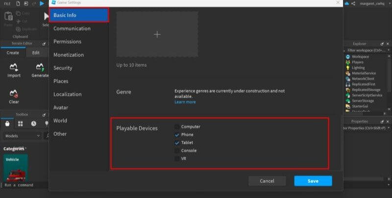 publish game to mobile 