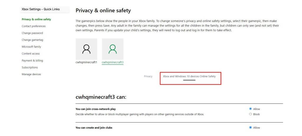 Block Multiplayer Access select online safety