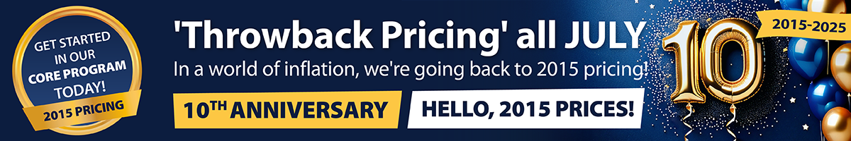10th anniversary throwback pricing