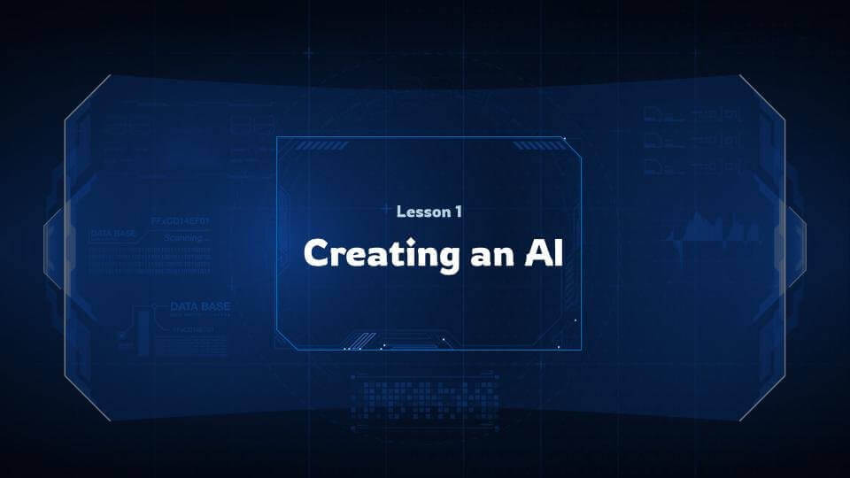 Class slide creating an AI