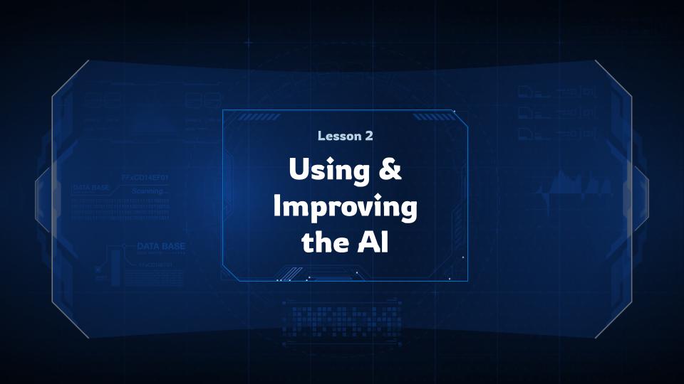 Class slide using and improving the AI