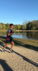 Ahrian in a cross-country race