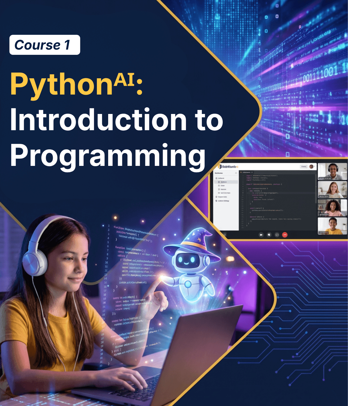 Pythonᴬᴵ Introduction to Programming | Ages 11-18 | CodeWizardsHQ