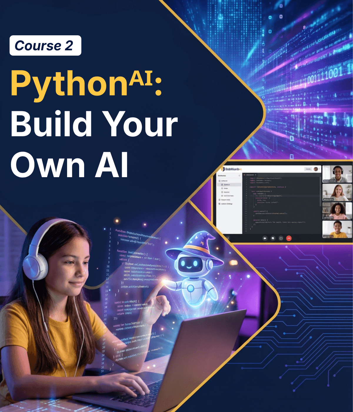 Pythonᴬᴵ Build Your Own AI | Ages 11-18 | CodeWizardsHQ